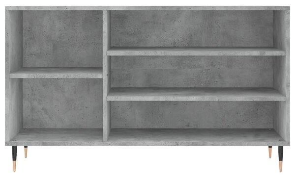 Betonszürke szerelt fa cipőszekrény 102x36x60 cm