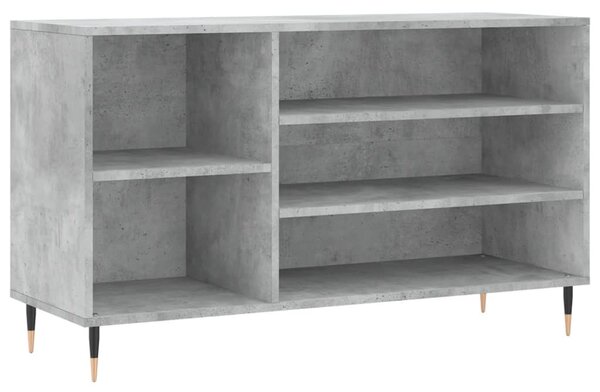 Betonszürke szerelt fa cipőszekrény 102x36x60 cm