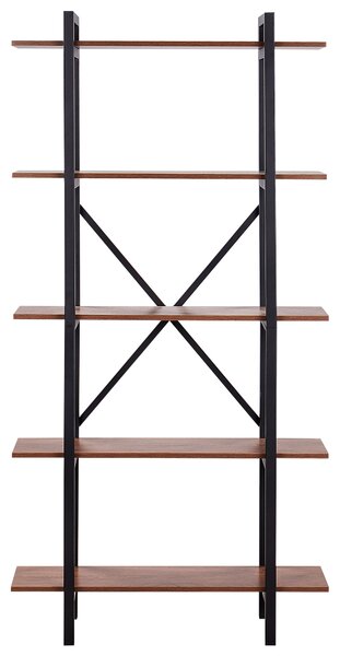 Ötszintes polcos elem DARBY 180 cm Sötétbarna