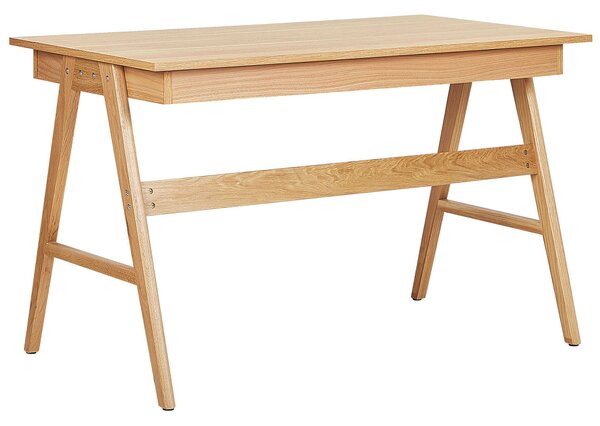 Íróasztal SHESLAY Világosbarna 120 cm 70 cm fiókokkal