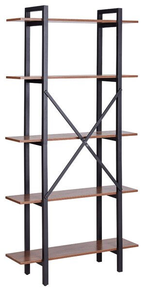 Ötszintes polcos elem DARBY 180 cm Sötétbarna