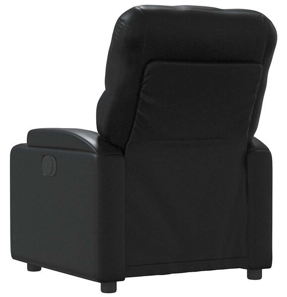 Fekete műbőr dönthető masszázsfotel