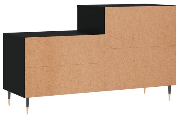 Fekete szerelt fa cipősszekrény 102x36x60 cm