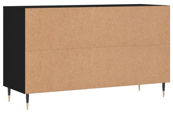 Fekete szerelt fa cipősszekrény 102x36x60 cm