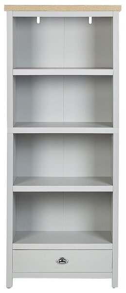 Négyszintes könyvespolc CLIO 180 cm Világosszürke