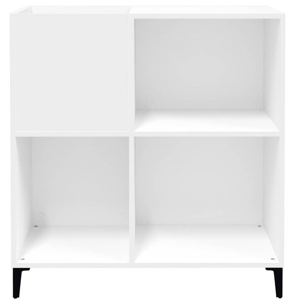 Fehér szerelt fa hanglemezszekrény 84,5 x 38 x 89 cm