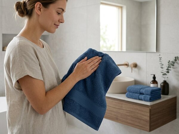 CLARYSSE ELEGANCE törölköző 60x110 cm sötétkék, 100% pamut