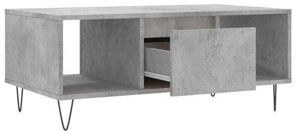 Betonszürke szerelt fa dohányzóasztal 90x50x36,5 cm