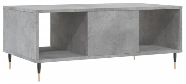 Betonszürke szerelt fa dohányzóasztal 90x50x36,5 cm