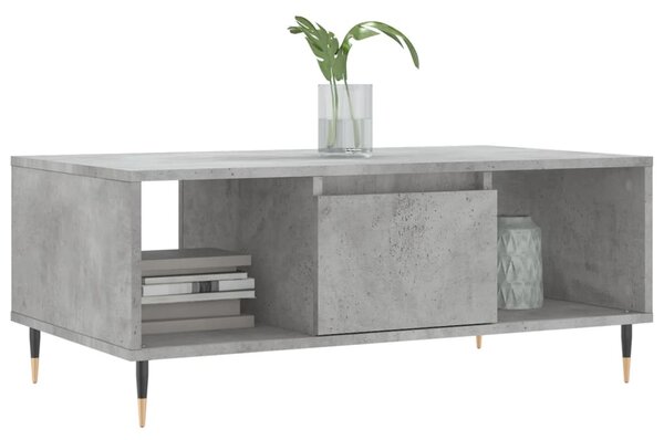 Betonszürke szerelt fa dohányzóasztal 90x50x36,5 cm