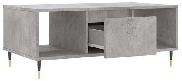 Betonszürke szerelt fa dohányzóasztal 90x50x36,5 cm