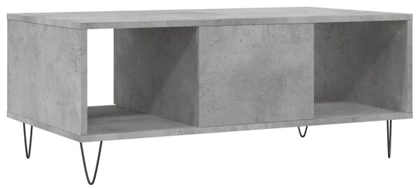 Betonszürke szerelt fa dohányzóasztal 90x50x36,5 cm