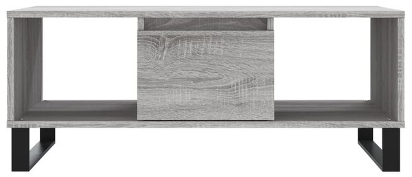 Szürke sonoma színű szerelt fa dohányzóasztal 90 x 50 x 36,5 cm