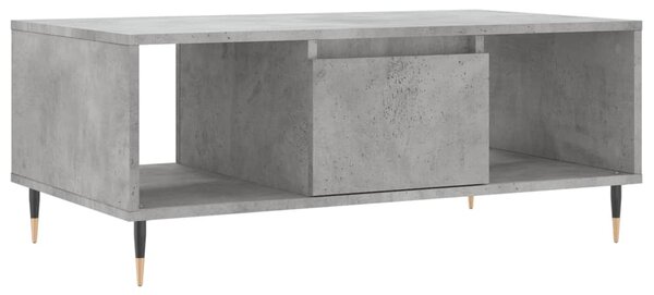 Betonszürke szerelt fa dohányzóasztal 90x50x36,5 cm