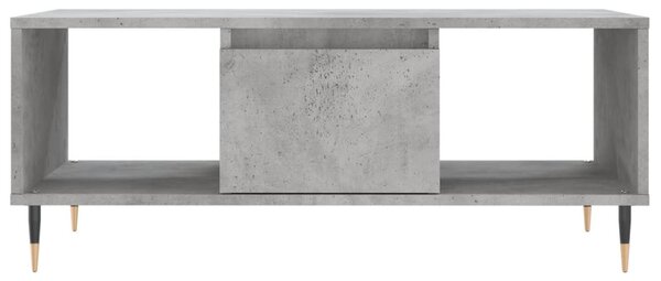 Betonszürke szerelt fa dohányzóasztal 90x50x36,5 cm