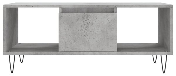 Betonszürke szerelt fa dohányzóasztal 90x50x36,5 cm