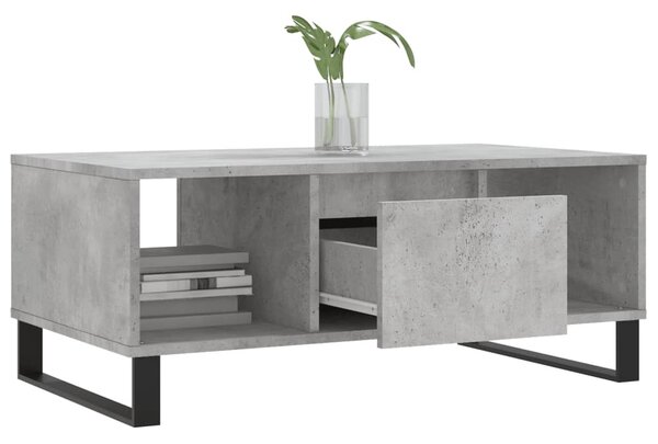 Betonszürke szerelt fa dohányzóasztal 90x50x36,5 cm