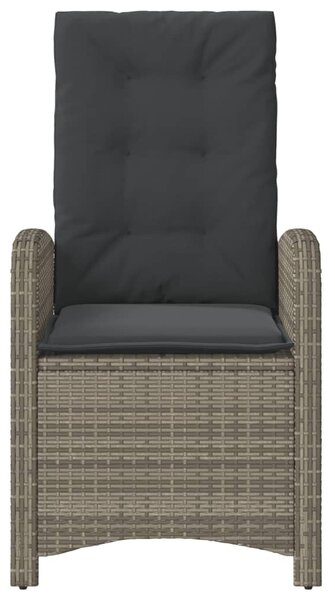 3 részes szürke polyrattan bisztrógarnitúra párnákkal