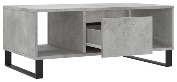 Betonszürke szerelt fa dohányzóasztal 90x50x36,5 cm