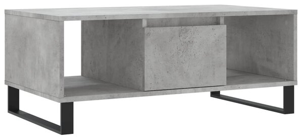 Betonszürke szerelt fa dohányzóasztal 90x50x36,5 cm