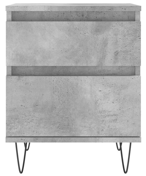 Betonszürke szerelt fa éjjeliszekrény 40x35x50 cm