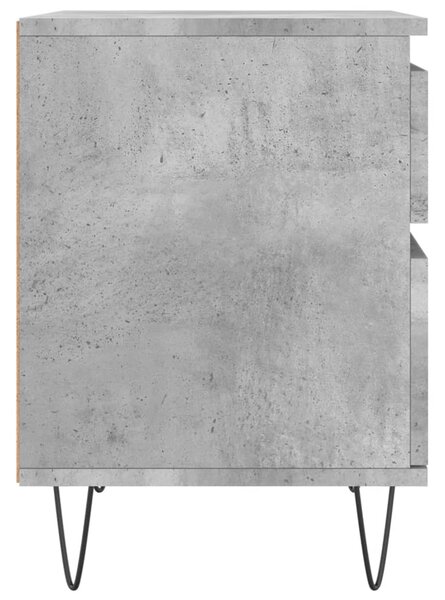 Betonszürke szerelt fa éjjeliszekrény 40x35x50 cm