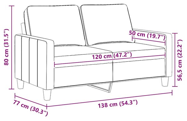 2 személyes világossárga szövet kanapé 120 cm