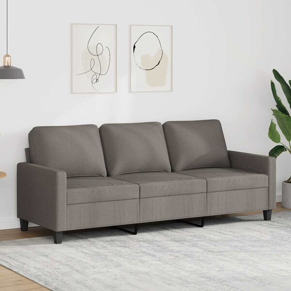 3 személyes fekete szövetkanapé 180 cm