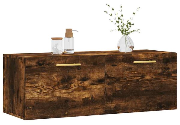 Füstös tölgy színű szerelt fa faliszekrény 100 x 36,5 x 35 cm