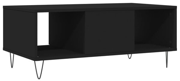 Fekete szerelt fa dohányzóasztal 90x50x36,5 cm