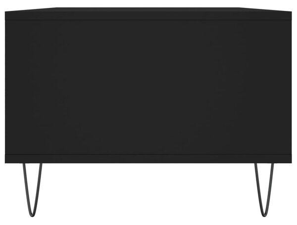 Fekete szerelt fa dohányzóasztal 90x50x36,5 cm