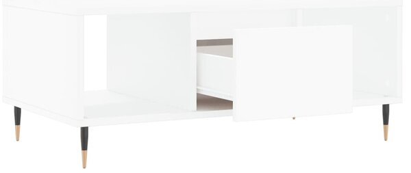 Fehér szerelt fa dohányzóasztal 90 x 50 x 36,5 cm