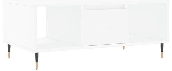Fehér szerelt fa dohányzóasztal 90 x 50 x 36,5 cm