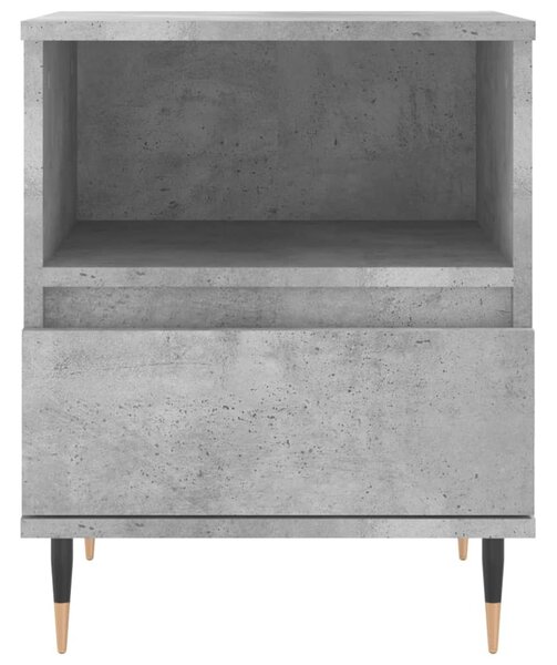 Betonszürke szerelt fa éjjeliszekrény 40x35x50 cm