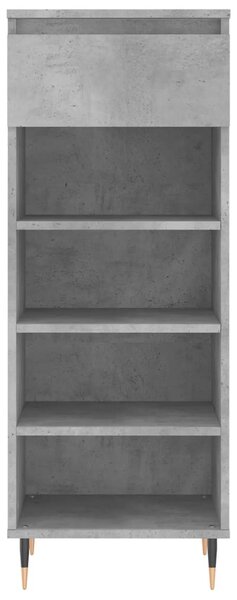 Betonszürke szerelt fa cipőszekrény 40 x 36 x 105 cm