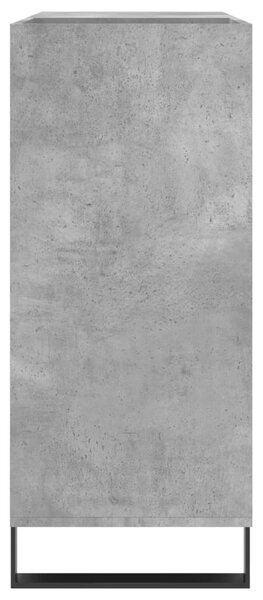 Betonszürke szerelt fa hanglemezszekrény 84,5 x 38 x 89 cm