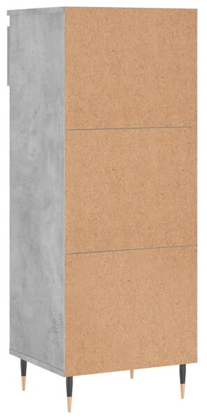 Betonszürke szerelt fa cipőszekrény 40 x 36 x 105 cm