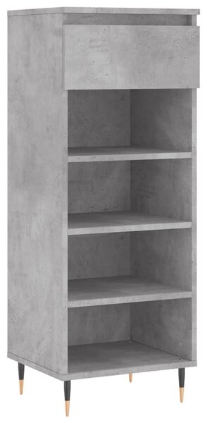 Betonszürke szerelt fa cipőszekrény 40 x 36 x 105 cm