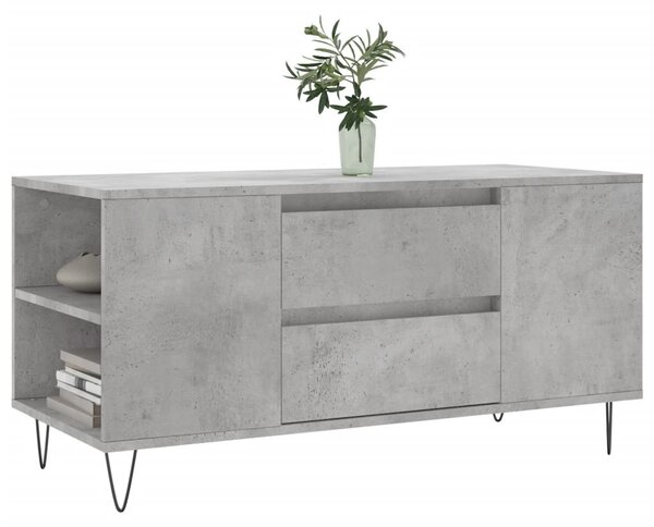 Betonszürke szerelt fa dohányzóasztal 102x44,5x50 cm
