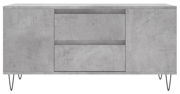 Betonszürke szerelt fa dohányzóasztal 102x44,5x50 cm