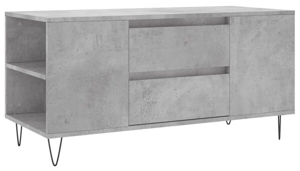 Betonszürke szerelt fa dohányzóasztal 102x44,5x50 cm