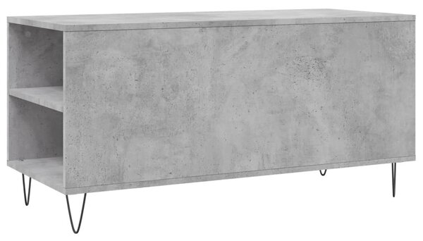 Betonszürke szerelt fa dohányzóasztal 102x44,5x50 cm