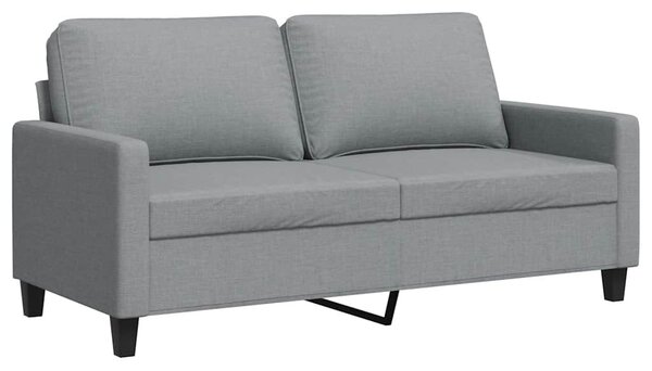 Kétszemélyes világosszürke szövetkanapé 140 cm
