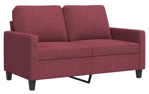 Kétszemélyes bordó szövet kanapé 120 cm
