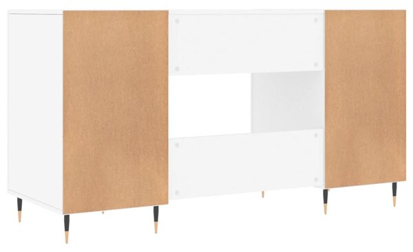Fehér szerelt fa íróasztal 140 x 50 x 75 cm