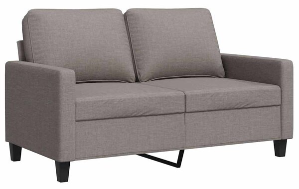 Kétszemélyes fekete szövetkanapé 120 cm