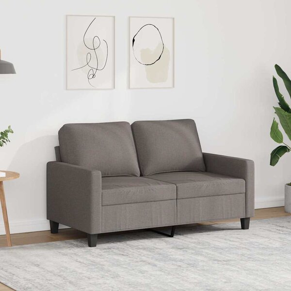 Kétszemélyes fekete szövetkanapé 120 cm