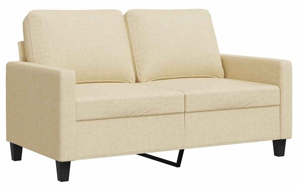 Kétszemélyes krémszínű szövetkanapé 120 cm