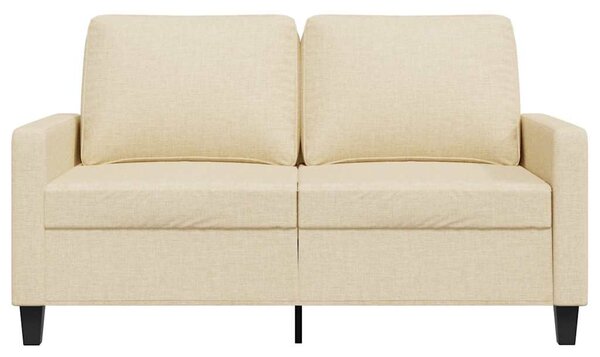 Kétszemélyes krémszínű szövetkanapé 120 cm