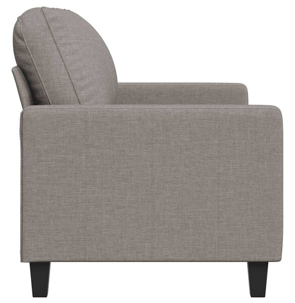 Kétszemélyes fekete szövetkanapé 120 cm